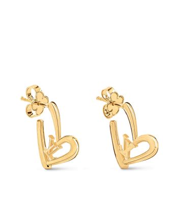 Louis Vuitton Limited Edition - Fall In Love Heart Earrings PM M00463 Golden