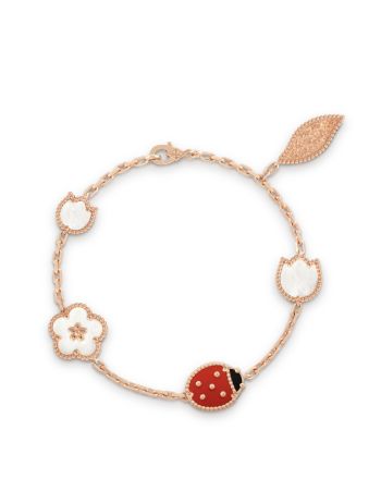 Van Cleef & Arpels Women's Lucky Spring Bracelet, 5 Motifs Red