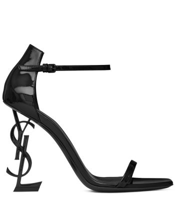 Saint Laurent Women's Opyum Sandals With Black Heel