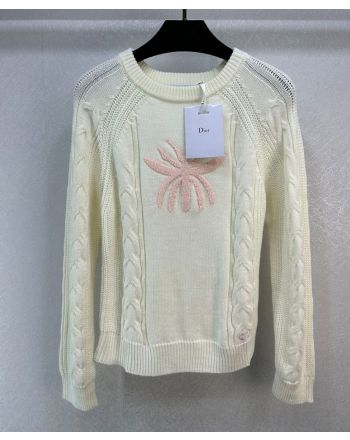 Christian Dior Women's Knitted Top Cream