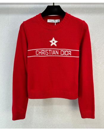 Christian Dior Women's Cashmere Knit With Signature Red