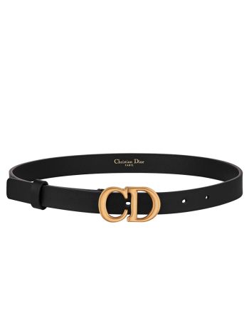 Christian Dior Saddle Calfskin Belt Black